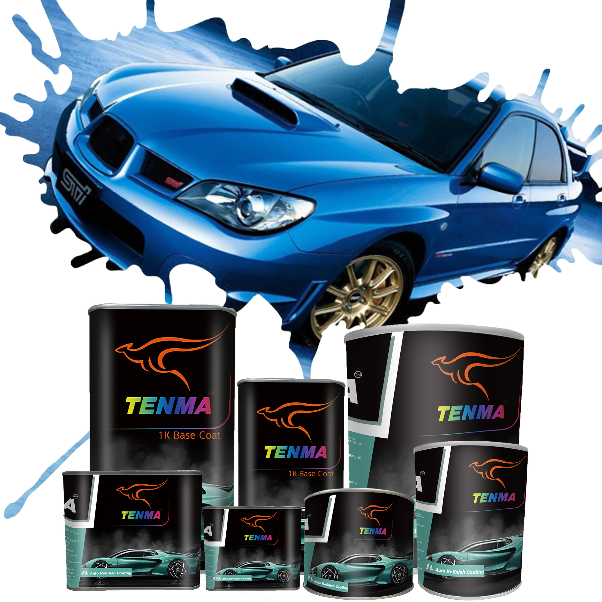Colorful High Solid 1K Car Refinish Paint
